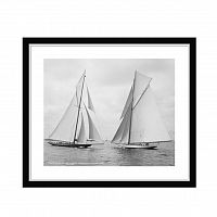 постер sailboats race during cruise серый в Астрахани