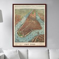 картина: antique map of new york city, 1879г. в Астрахани