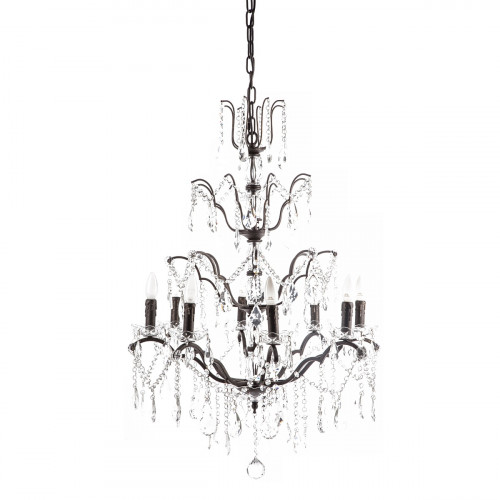 люстра maria theresa grande 8 lamps чёрная, прозрачная в Астрахани