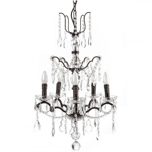 люстра maria theresa grande 5 lamps чёрная, прозрачная в Астрахани