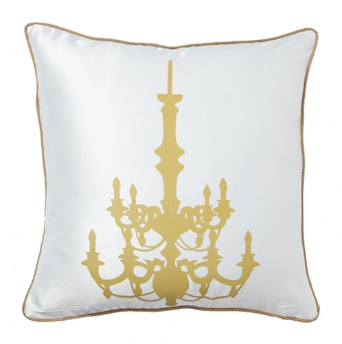 подушка с золотым канделябром chandelier white в Астрахани