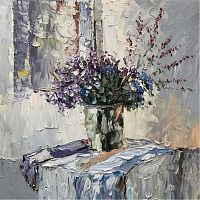 картина маслом сине-фиолетовый в Астрахани