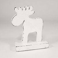 украшение новогоднее на подставке олень белый white reindeer, 15х11х5 см в Астрахани