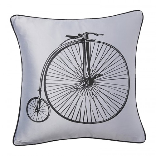 подушка с ретро-велосипедом retro bicycle grey в Астрахани