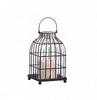 подсвечник-фонарь металлический клетка bird in cage ii, 22 см в Астрахани