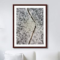 картина: winter road view в Астрахани