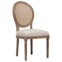 стул vintage french round cane back кремовый лён в Астрахани