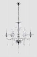 подвесная люстра crystal lux monica sp6 chrome/transparent в Астрахани