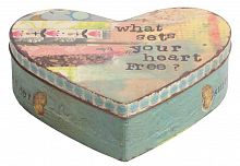 металлическая декоративная коробка (шкатулка) в виде сердца heart в Астрахани