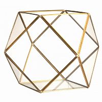 флорариум стеклянный с золотом в винтажном стиле crystal shape в Астрахани