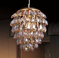 подвесной светильник crystal lux charme sp3+3 led gold/amber в Астрахани