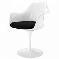 стул eero saarinen style tulip armchair черная подушка в Астрахани