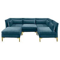 диван zara sectional угловой синий в Астрахани