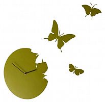 часы настенные горчичные бабочки butterfly в Астрахани