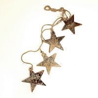 гирлянда новогодняя подвесная звезды золотые golden stars, 65 см в Астрахани