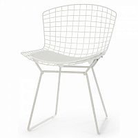 стул bertoia side кожаный standart белый в Астрахани