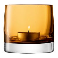 подсвечник стеклянный охра для чайной свечи light colour, 8,5 см в Астрахани