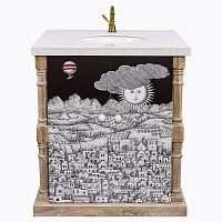 тумба с раковиной старый город снег fornasetti в Астрахани
