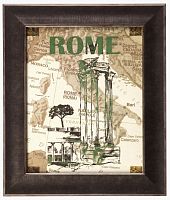 постер в раме city stops rome в Астрахани