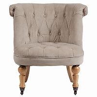 кресло amelie french country chair серо-бежевое в Астрахани