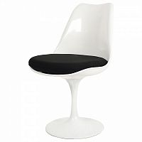 стул eero saarinen style tulip chair черная подушка в Астрахани