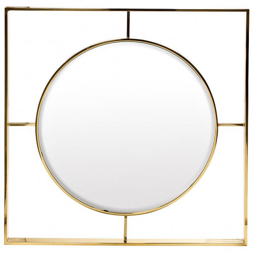 зеркало золотое круглое в квадратной раме 80 см в Астрахани