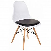 стул деревянный pc-011 белый / черный (eames style) в Астрахани