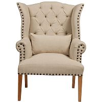 кресло quinn tufted armchair бежевое в Астрахани