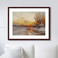картина: winter sunset, 1913г. в Астрахани