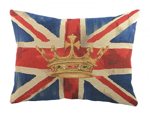 большая подушка с британским флагом crown blue в Астрахани