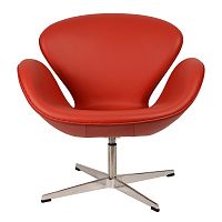 кресло arne jacobsen style swan chair красное в Астрахани