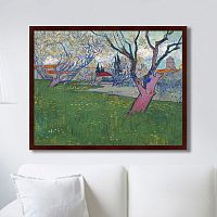 картина: view of arles with trees in blossom, 1889г. в Астрахани